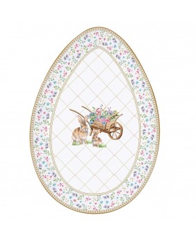 Travessa oval de porcelana...